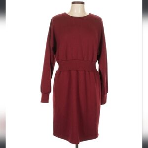 Rachel Zoe, L, Burgundy Long Sleeve Dress
